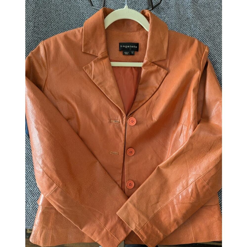 Bagatelle Genuine Leather Vintage Blazer - Women's Size 12